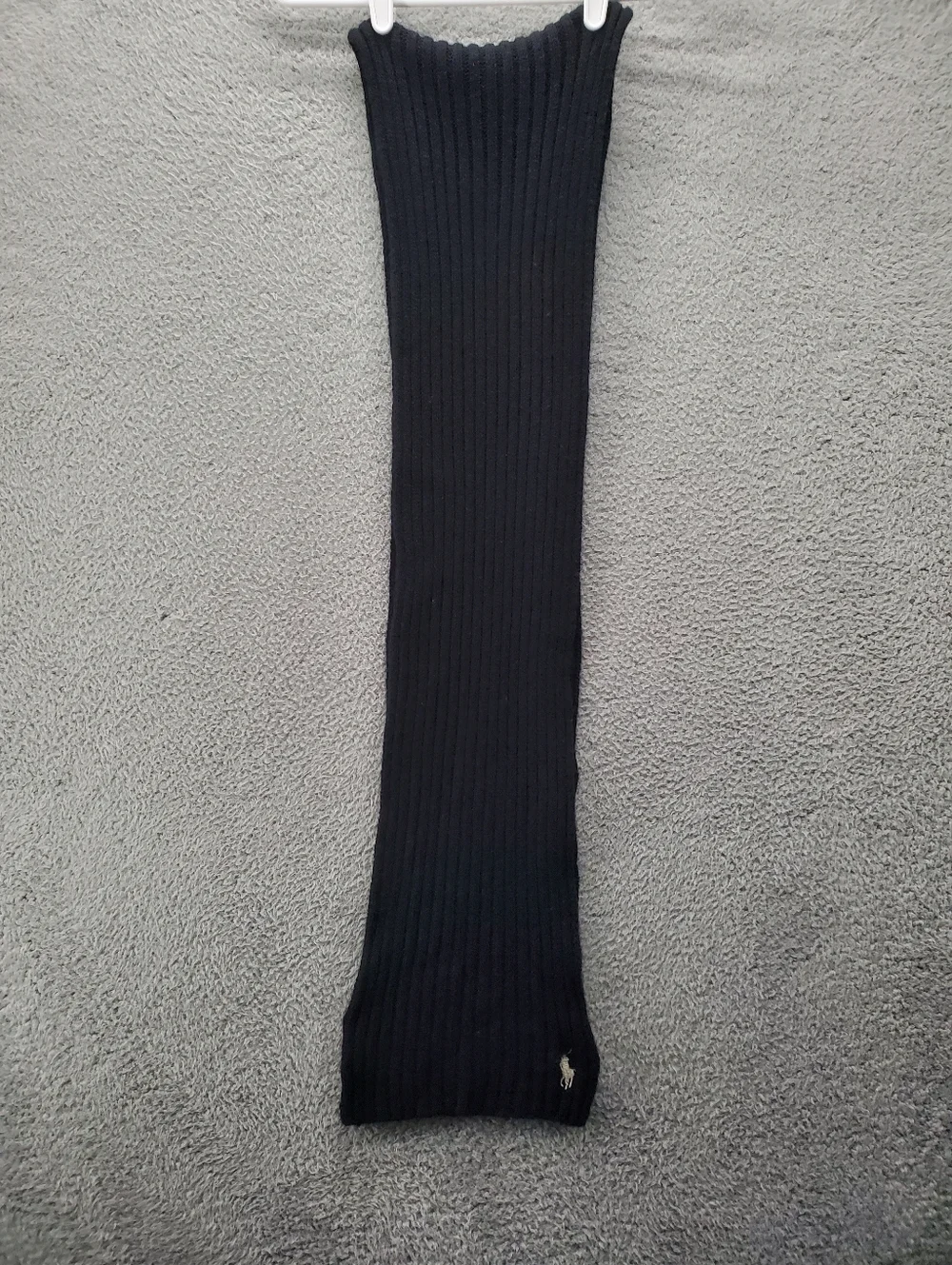 Polo Ralph Lauren Ribbed Knit Scarf Black